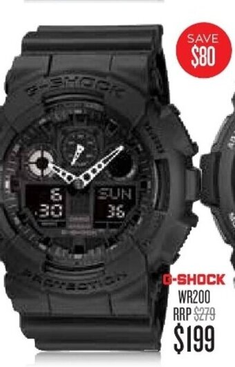 Shiels G-Shock WR200 RRP Watch offer