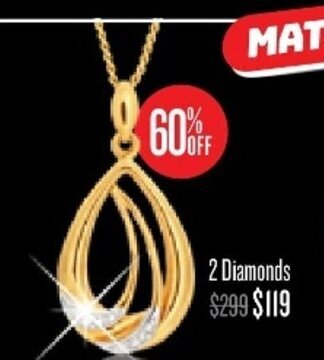 Shiels 2 Diamonds Pendant offer