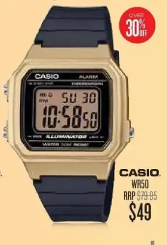 Shiels Casio. WR50 RRP Watch offer
