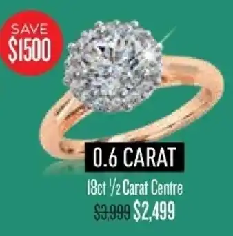 Shiels 18ct 1/2 Carat Centre Ring offer