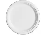 Plates - Sugar Cane, 23 cm White 10 pk