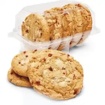 Woolworths Dreamy choc, cranberry & white choc or white choc macadamia cookie varieties pk 5# offer
