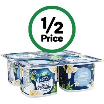 Woolworths Dairy farmers thick & creamy yoghurt pk 4 – from the fridge offer