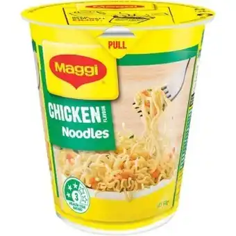 Woolworths Maggi noodles cup 58-68g offer