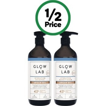 Woolworths Glow lab shampoo or conditioner 600ml offer