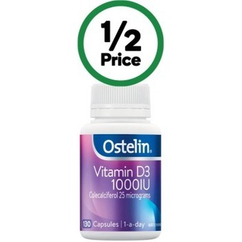 Woolworths Ostelin vitamin d3 1000iu capsules pk 130~ offer