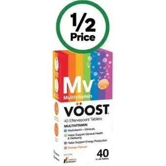 Woolworths Voost effervescent multivitamin pk 40~ offer