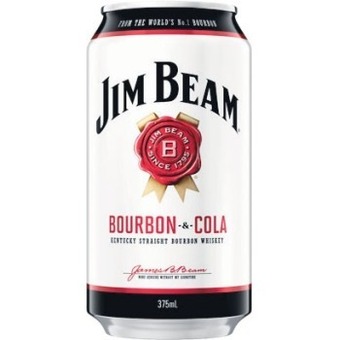 Woolworths Jim beam white label & cola cans 24x375ml offer