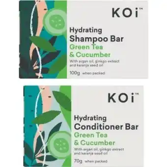 Coles Koi shampoo bar 100g or conditioner bar 70g offer