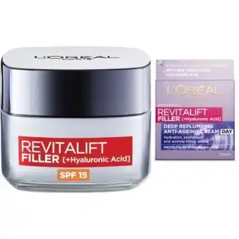 Coles L’oréal revitalift filler day moisturiser 50ml offer