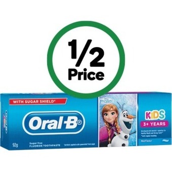 Woolworths Oral-b kids stages toothpaste 92g offer