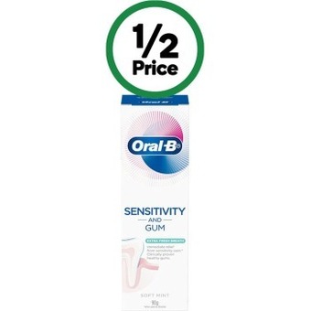 Woolworths Oral-b sensitive toothpaste 90g* offer