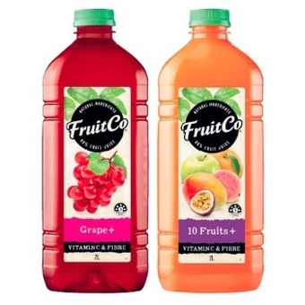 Coles Fruit co + juice 2 litre offer