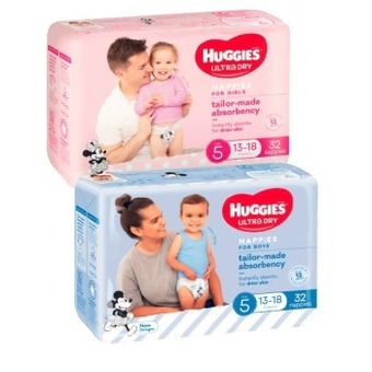 Coles Huggies ultra dry bulk nappies 30 pack-54 pack offer