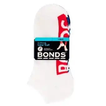 Coles Bonds mens logo low cut socks 3 pack offer