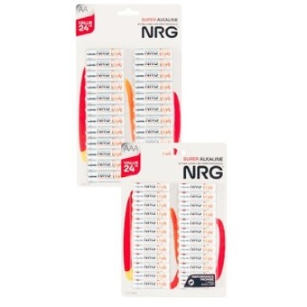 Coles Nrg batteries aa or aaa 24 pack offer