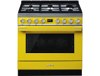 Designer Appliances Smeg 90cm ‘Portofino’ Dual Fuel Pyrolytic Self-Cleaning Freestanding Cooker offer