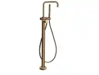 Brodware Yokato Floor Mounted Bath Mixer with Square Swivel Spout in Roma Bronze PVD