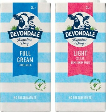 IGA Devondale Long Life Milk 2 Litre Selected Varieties offer