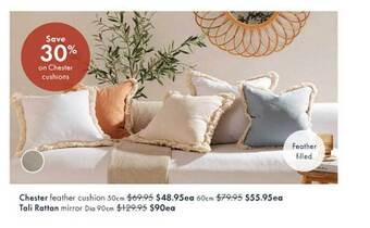 Pillow Talk Chester feather cushion offer
