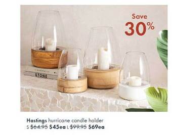 Pillow Talk Hastings hurricane candle holder offer