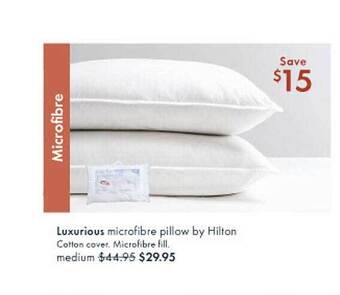 Pillow Talk Luxurious microfibre pillow by hilton offer