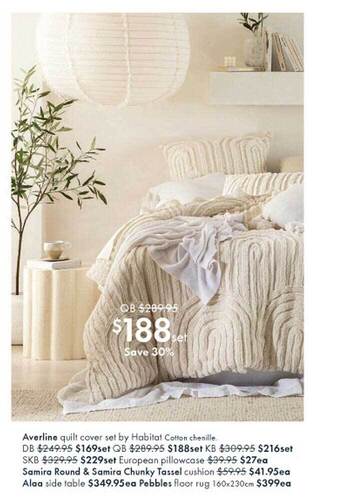 Pillow Talk Averline quilt cover set by habitat offer