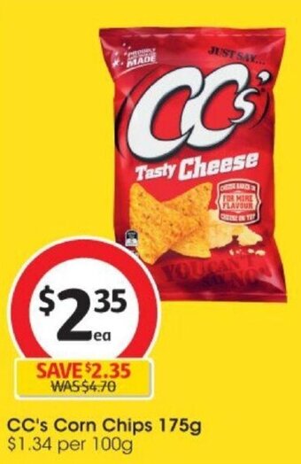 Coles CC's Corn Chips 175g offer