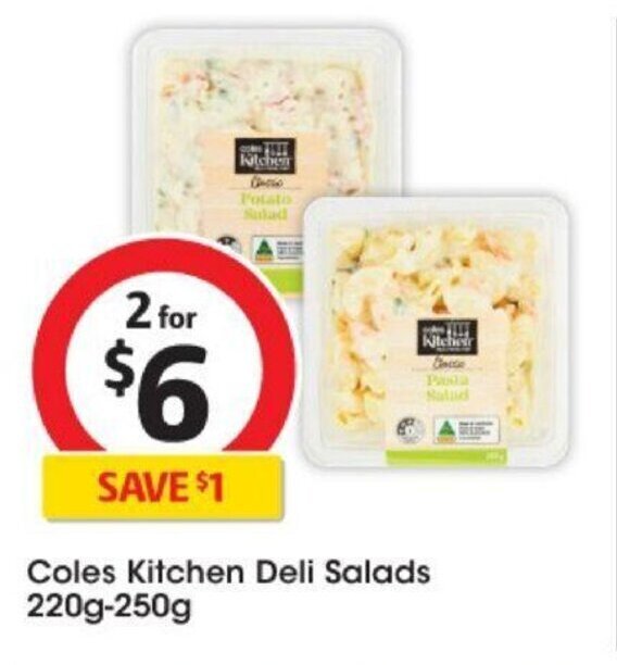 Coles Kitchen Deli Salads 220250g offer at Coles