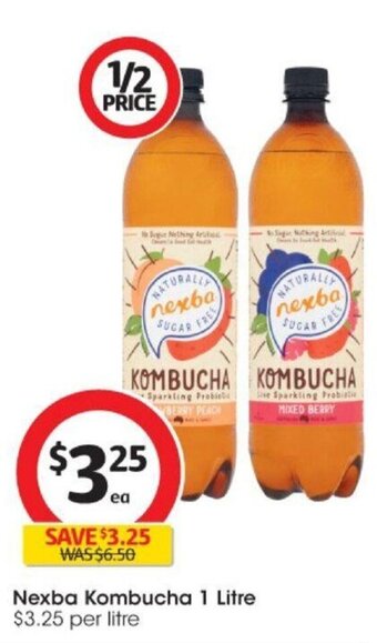 Coles Nexba Kombucha 1 Litre offer
