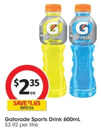 Coles Gatorade Sports Drink 600ml offer