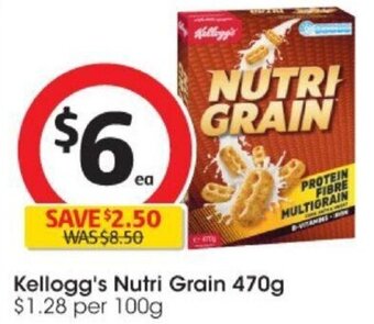 Coles Kellogg's Nutri Grain 470g offer