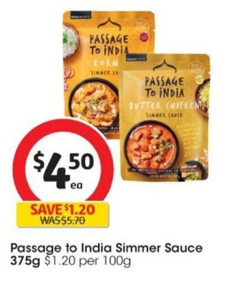 Passage to India Simmer Sauce 375g