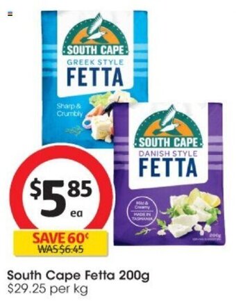 Coles South Cape Fetta 200g offer