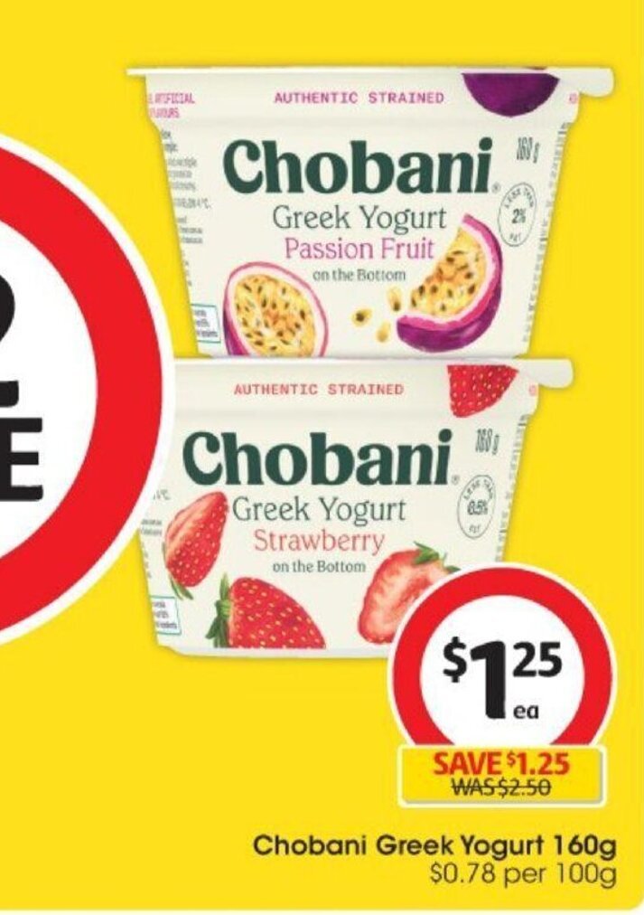 Chobani Greek Yogurt 160g offer at Coles