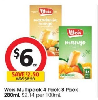 Weis Multipack 4 Pack - 8 Pack 280ml