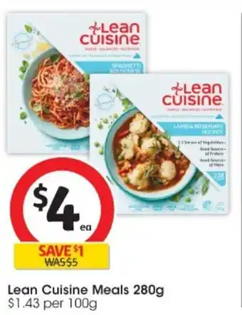 Coles Lean Cuisine Meals 280g offer