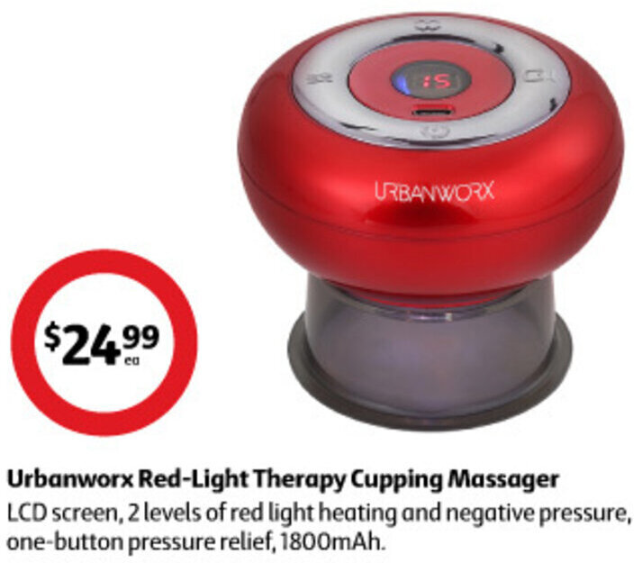Urbanworx RedLight Therapy Cupping Massager offer at Coles