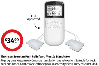 Coles Thomson Scenium Pain Relief and Muscle Stimulator offer