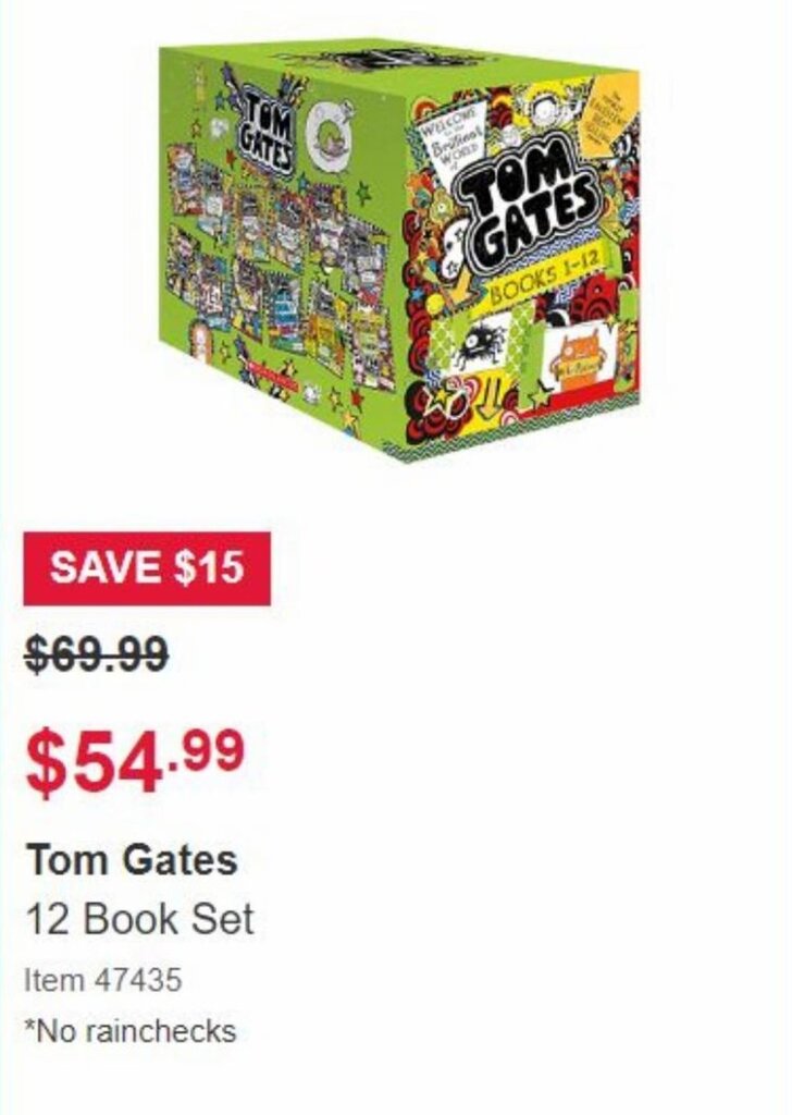 Tom Gates 12 Book Set offer at Costco