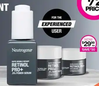 Priceline Neutrogena Retinol Pro+ Serum/Night Cream/Eye Cream offer
