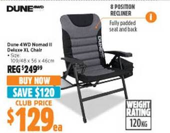 Anaconda Dune 4wd nomad ii deluxe xl chair offer