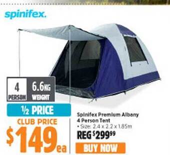 Anaconda Spinifex premium albany 4 person tent offer