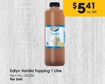 Edlyn vanilla topping