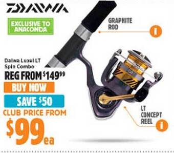 Anaconda Daiwa luxel lt spin combo offer