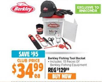 Anaconda Berkley fishing tool bucket offer