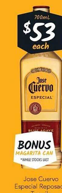 Cellarbrations Jose cuervo especial reposado tequila offer