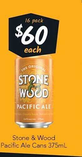 Stone & wood pacific ale cans