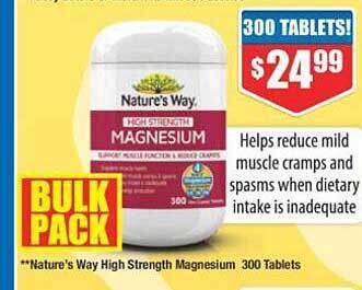 Chemist Warehouse Nature's way high strength magnesium offer