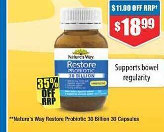 Chemist Warehouse Nature's way restore probiotic offer